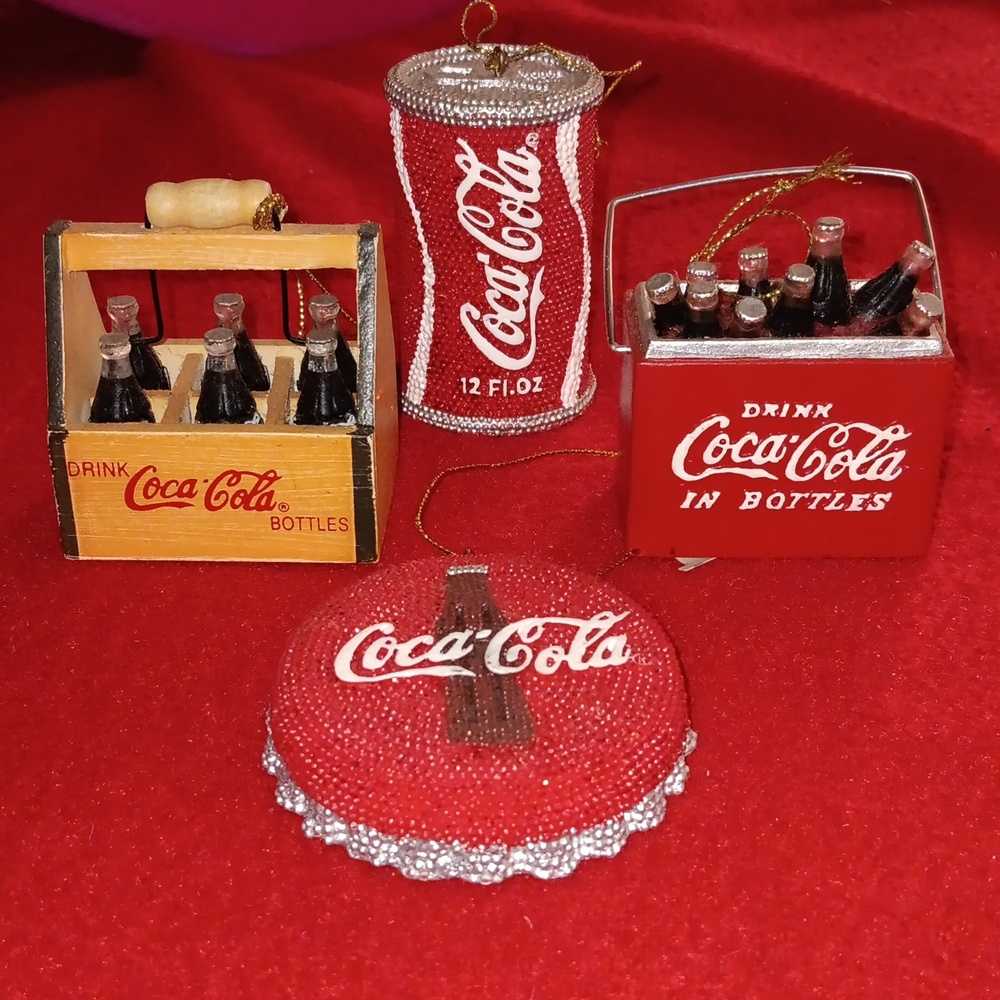 Coca Cola Ornaments 4 in Total
